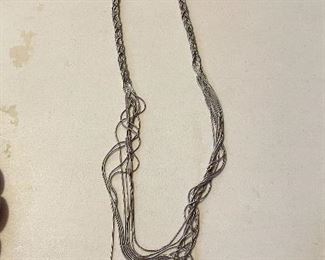 multi-Silver chain necklace, $10