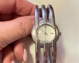 Silver Terner cuff watch,  $10