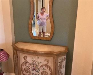 Entryway cabinet with mirror 