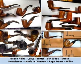PIPES by Preben Holm, Celius, Eantet, Ben Wade, Ehrlich, Connoisseur, Ropp France, Wilke and Made in Denmark