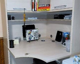 Ikea, very tall modular furniture: (2) storage chests and corner desk