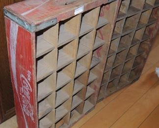 Wood Coke Coca-Cola crates - holds 24 bottles - from Arkansas