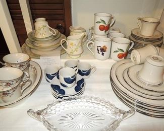 Nuage Toscany cups and saucers, Royal Worcester Eversham Coffee Mugs, Noritake Reverie China, Noritake China