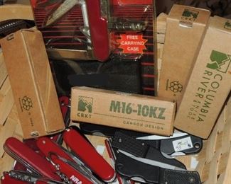 Knives and more knives.  Made in Taiwan, China, Germany, Switzerland and US