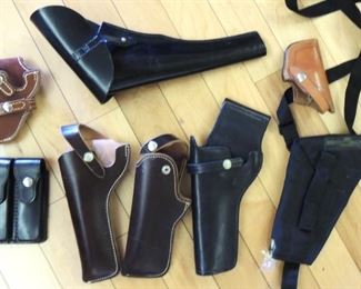 New gun and knife leather holsters 