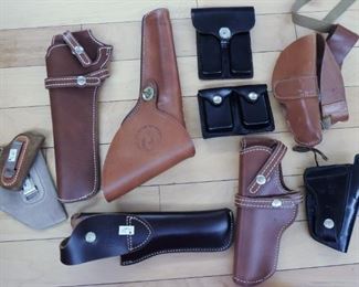 New leather gun and knife holsters