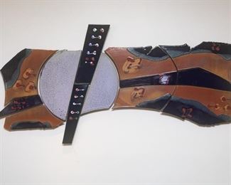 Robert Crystal Pottery (Vermont Artist) — Custom Ordered Ceramic Wall Mural 70"L x 24/34"W — Franklin Brentwood Nashville Cool Springs Murfreesboro Green Hills Belle Meade TN from Vintage Bay Estate Sales near me in Tennessee