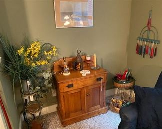Antique oak washstand