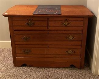 Antique oak 3 drawer dresser