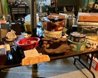 Antique tools and pottery