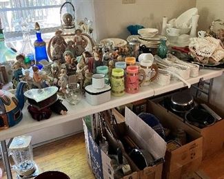 Assorted glassware and Figurines 