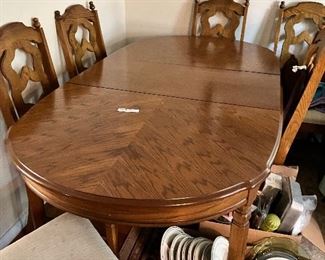 Dining table and chairs