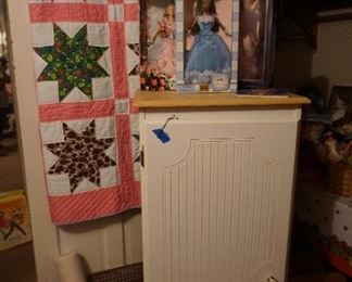 quilt, Barbies, cabinet