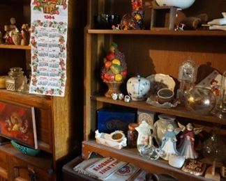 shelf, glass, figurines