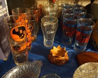 OSU, Coke, Pepsi glasses