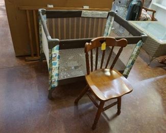 chair and play pen