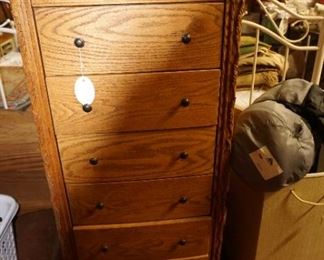 Oak lingerie chest with hidden lock storage