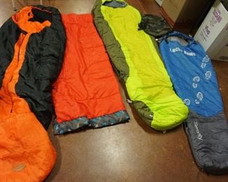 sleeping bags-Coleman, North Face, Lucky Buns and others