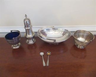 SIX PIECES OF ORNATE STERLING SILVER MADE FOR AND SOLD BY THE TIFFANY CO.