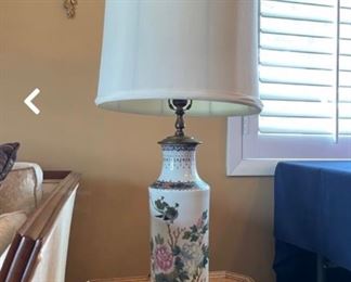 Vintage oriental ceramic lamp