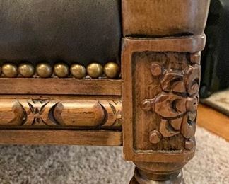 detail carving on chair