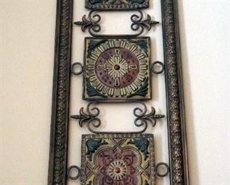 Pressed Metal Wall Decor, 38" x 13", Qty 2