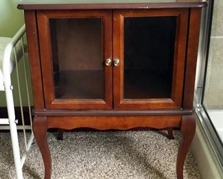 Two Door Accent Cabinet With Cabriole Legs, 24" x 19" x 15"