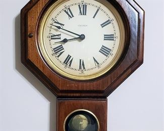 Verichron Battery Operated Pendulum Wall Clock, 21" x 14"