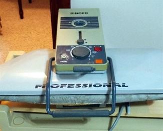 Vintage Singer Pro95 Steam Press, Powers On, With Rubbermaid Cart,
