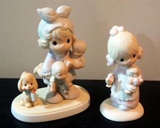 Precious Moments 1985 "The Joy Of The Lord Is My Strength", #100137, And Jesus Is The Light", Ceramic Figurines