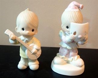 Precious Moments 1984 "Happiness Is The Lord", #12378, And 1981 "Put On A Happy Face", #PM-822