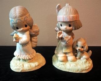 Precious Moments 1977 "The Burden Is Light", #E-1380/G, And 1977 "O How I Love Jesus", #E-1380/B