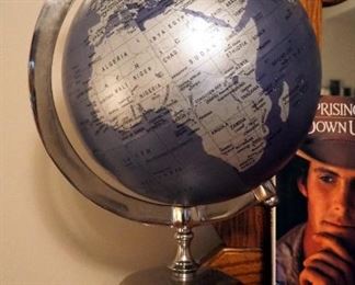 Decorative 10" Globe And National Geographic Society, "Surprising Lands Down Under" Hardback Book