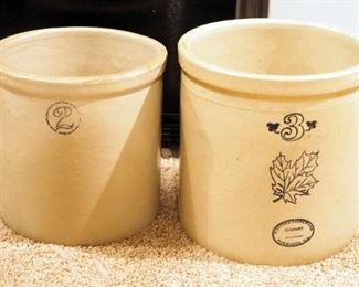 Western Stoneware Co. 3 Gal. Crock, And Unmarked 2Gal Crock