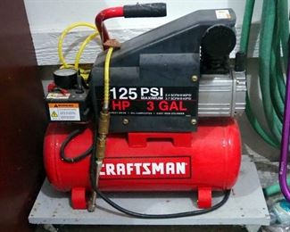 Craftsman 3 Gal Air Compressor, Model # 921.15310, Mounted On Rolling Dolly