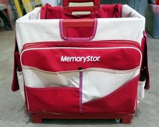 Metal Wheelbarrow With Air Tire And Memory Store 2 Wheeled Storage Tote