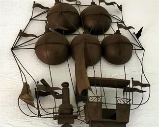 Hot Air Balloon Ship Wall Sculpture, Battery Operated Clock, Wall Thermometer And Missouri Tigers Plaque