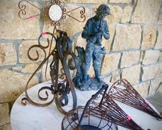 wrought iron decor , statuary
