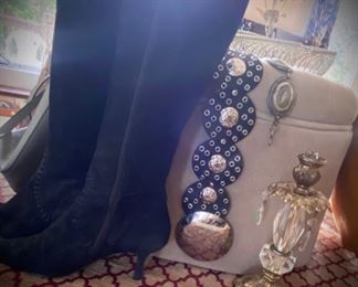 designer boots, clothes, accessories