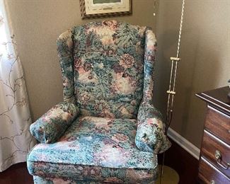 wing back chair for sale, lamp is not available