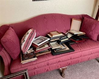 Beautiful sofa with two throw pillows - all in excellent condition