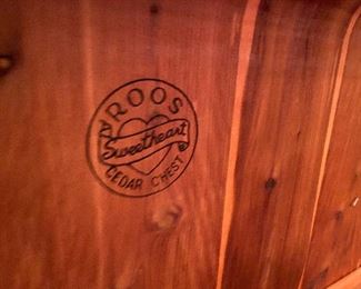 Waterfall 1930s Antique  cedar chest