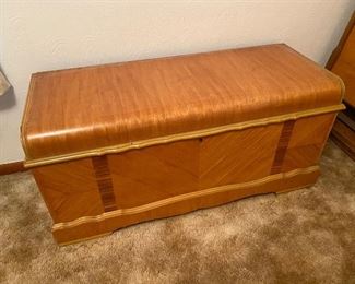 Wonderful Waterfall 1930s Antique  cedar chest