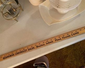 Boardman Chevrolet yardstick --vintage phone number!