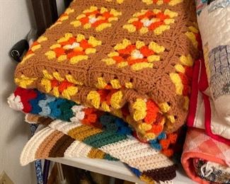 vintage crocheted afghans