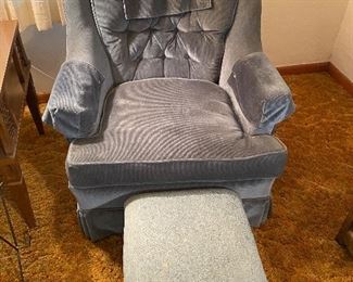 Blue swivel chairs (set of two)
