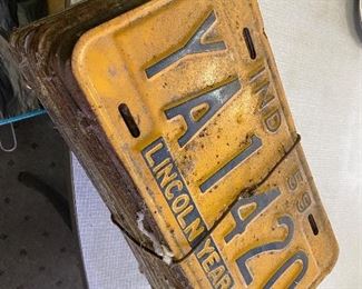 Vintage license plates