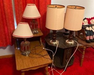 end tables and lamps