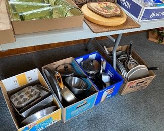 assorted pots and pans