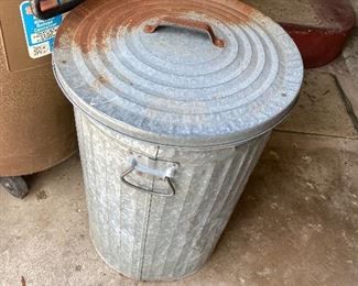 metal trash cans
